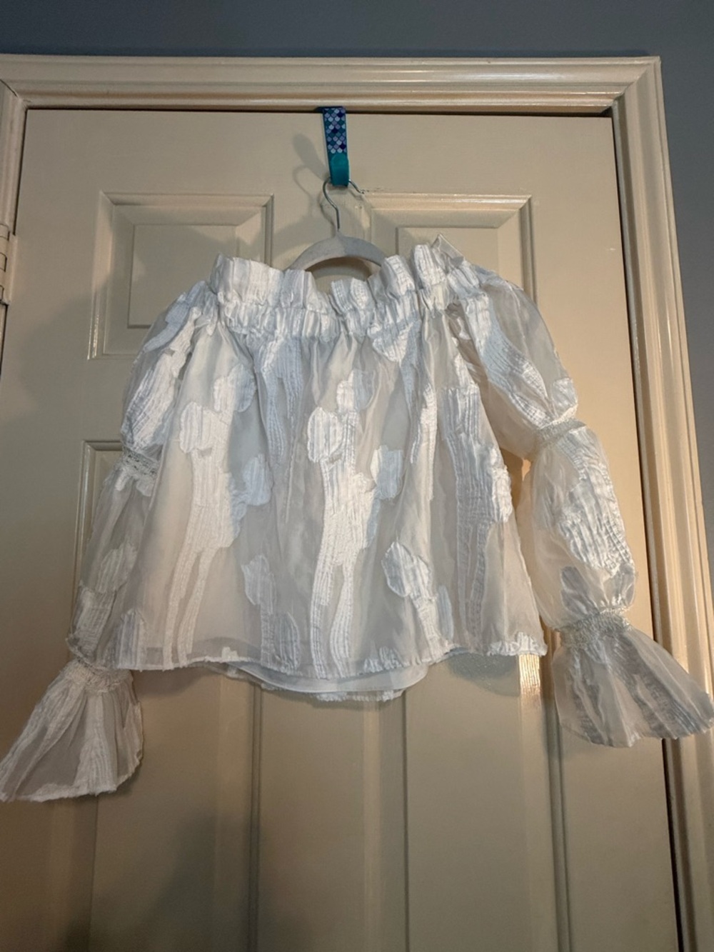 Alexis White Off-Shoulder Ruffled Blouse - Picture 5 of 7